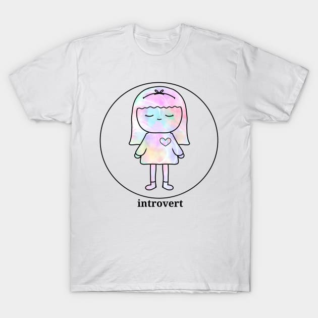 Introvert Girl T-Shirt by moonlitdoodl